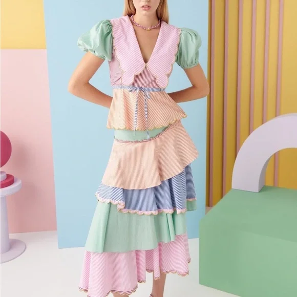 Celia B Wanderlust Colorful Tiered Maxi Skirt - Picture 3 of 6